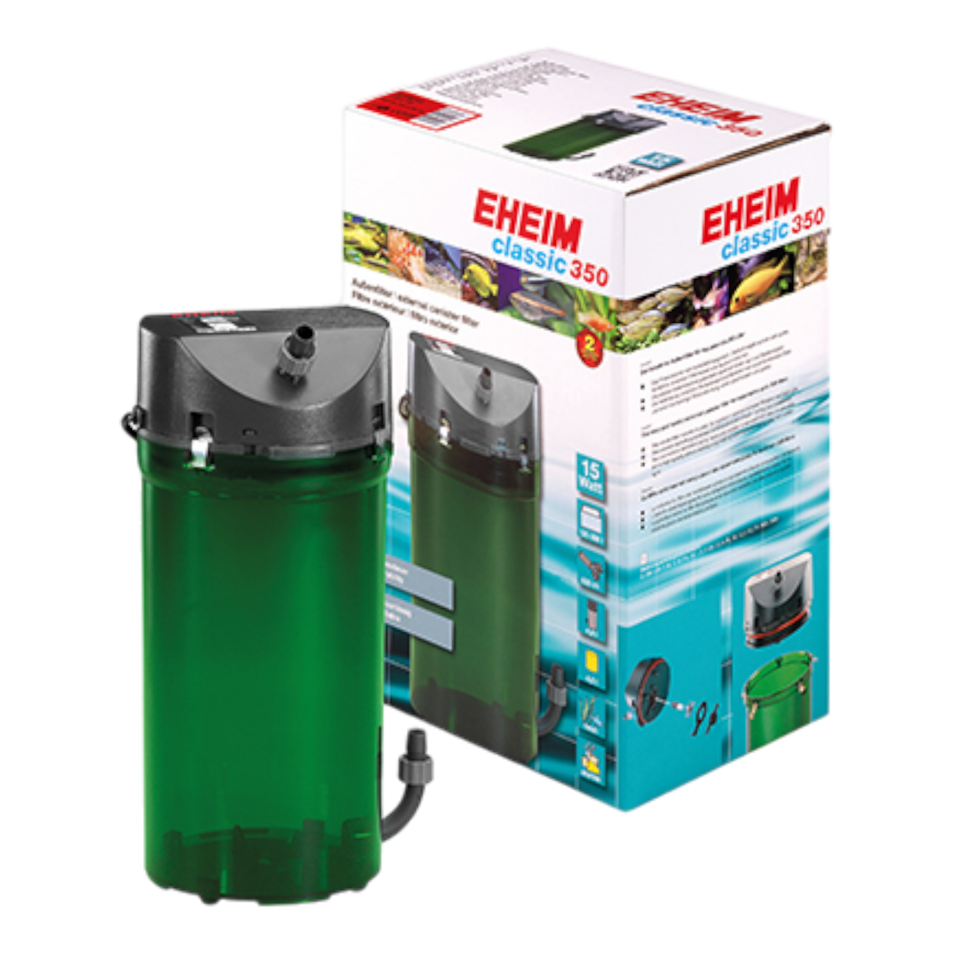 Classic350 eheim aquariumfilter amanogarnelen